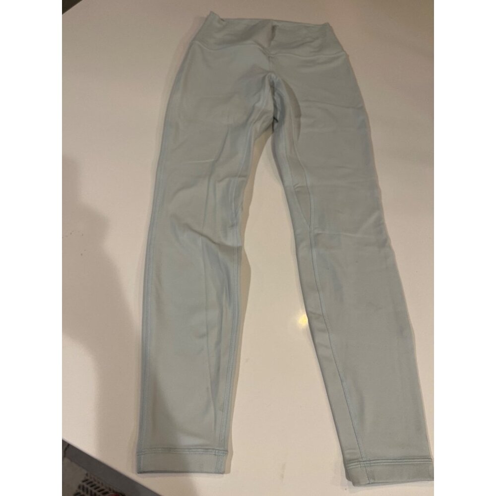 Lululemon Womens Light Blue High-Waisted Full-Length Leggings Size 6